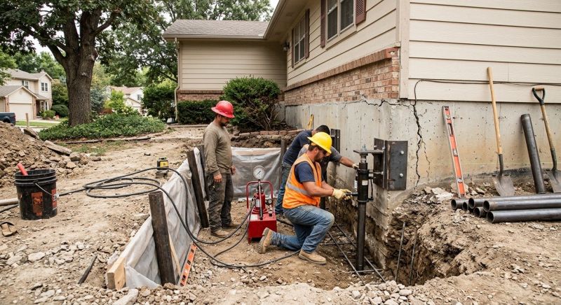 Cracked Foundation Repair in Buncombe County, NC