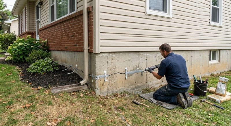 Cracked Foundation Repair in Mars Hill, NC