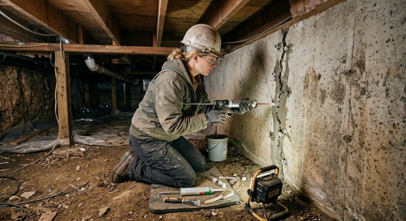 Crawlspace Foundation Repair in Henderson County, NC