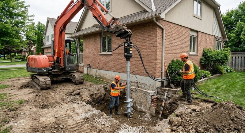 Helical Pile Installation in Black Mountain, NC
