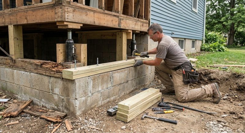 House Foundation Repair in Henderson County, NC